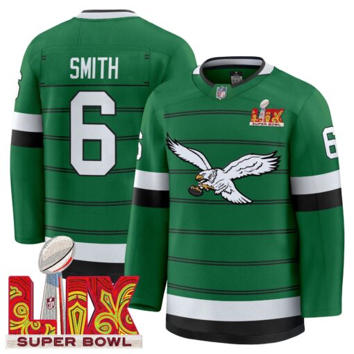 Eagles Kelly Green Hockey Premium Jersey - All Stitched - Image 5