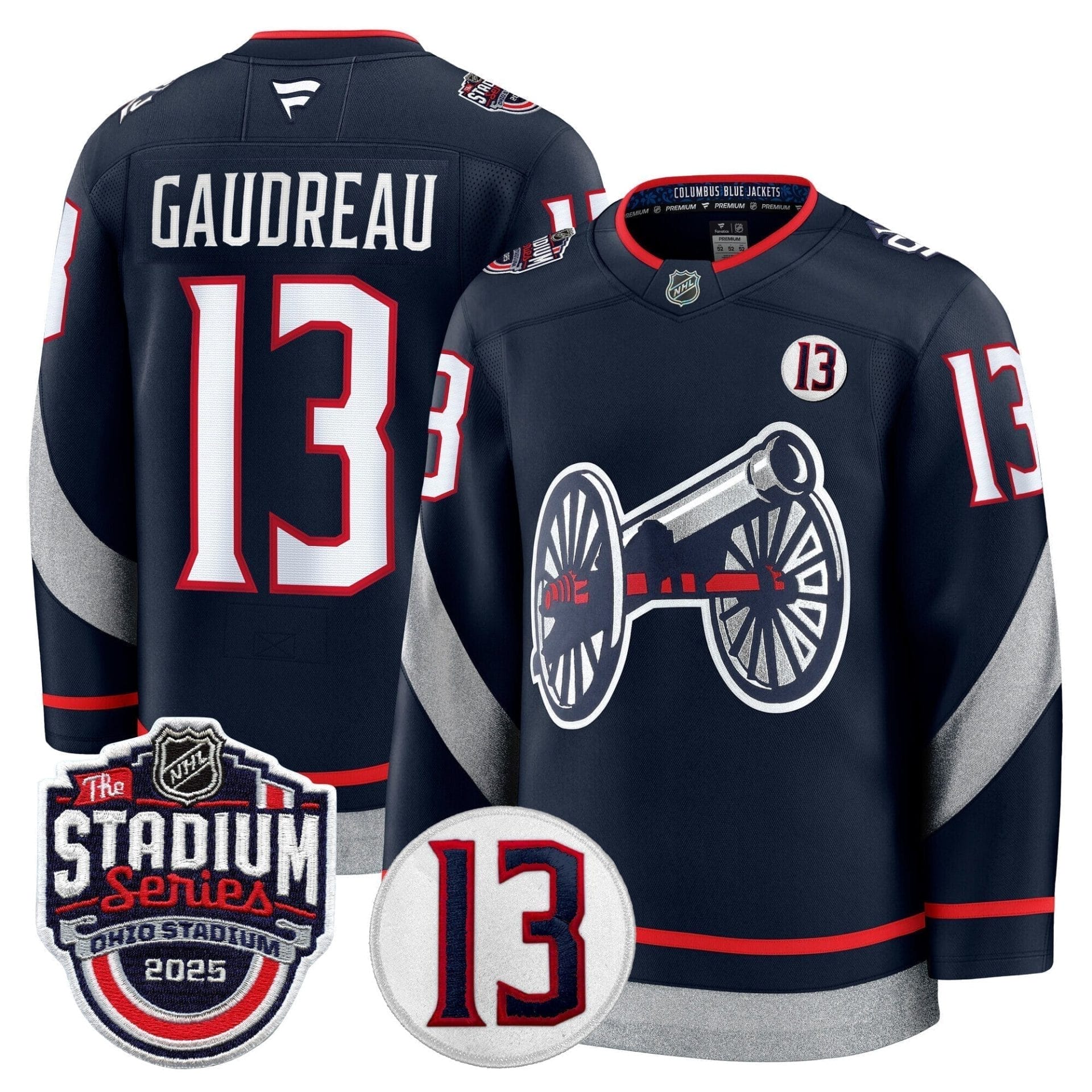 Men's Columbus Blue Jackets 2025 Stadium Series & #13 Johnny Gaudreau Patch Premium Jersey - All Stitched - Image 13