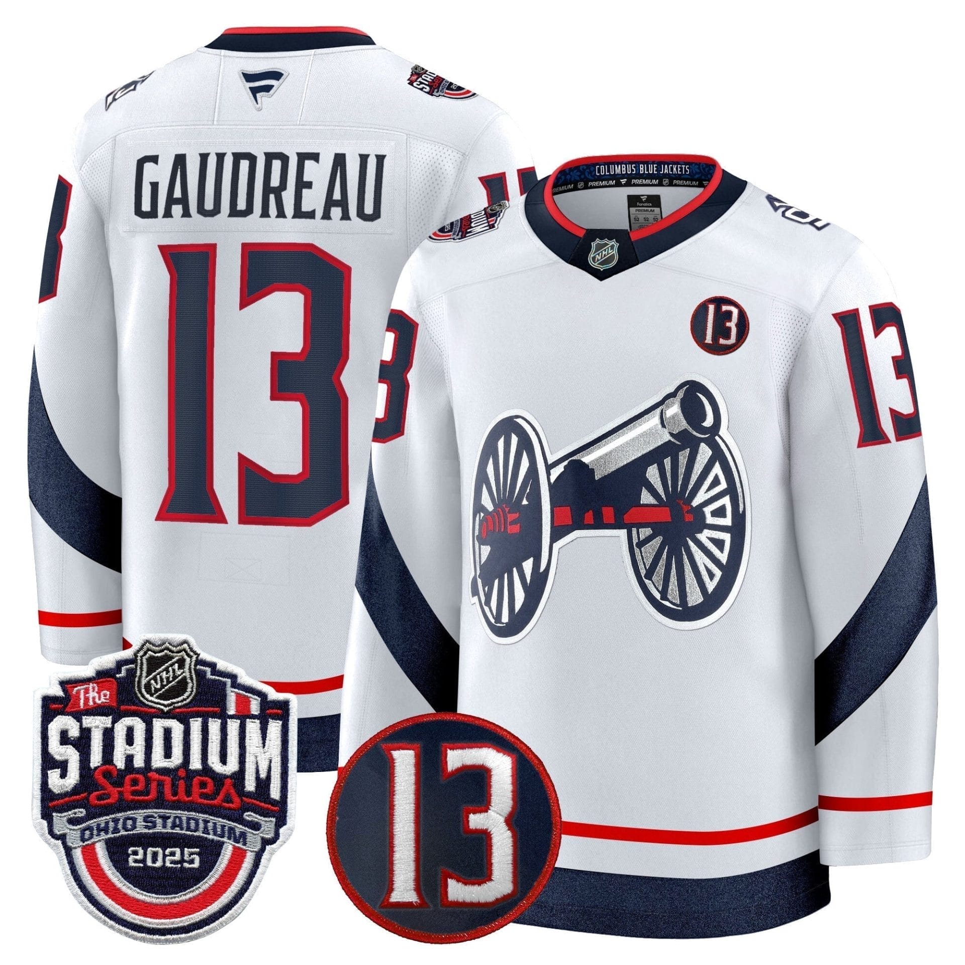 Men's Columbus Blue Jackets 2025 Stadium Series & #13 Johnny Gaudreau Patch Premium Jersey - All Stitched - Image 5