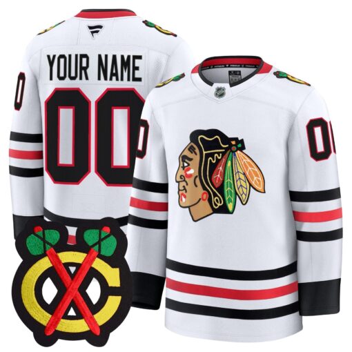 Chicago Blackhawks Winter Classic Patch Premium Custom Jersey - All Stitched - Image 3