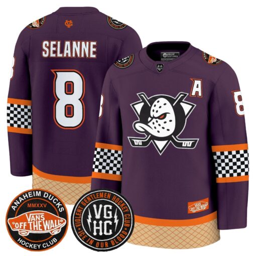 Men Anaheim Ducks Checkerboard 2025 Premium Jersey - All Stitched - Image 15