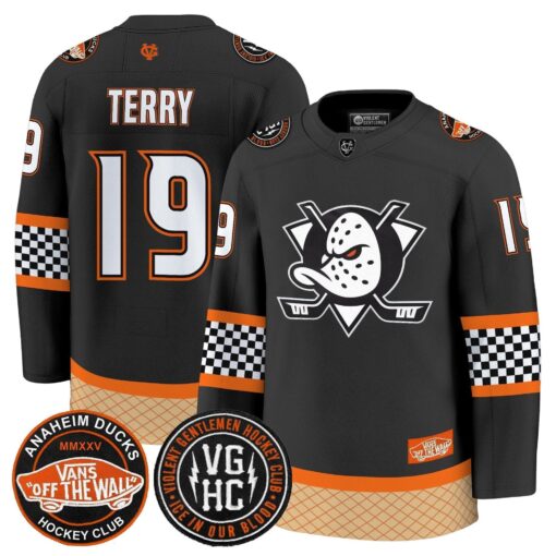 Men Anaheim Ducks Checkerboard 2025 Premium Jersey - All Stitched