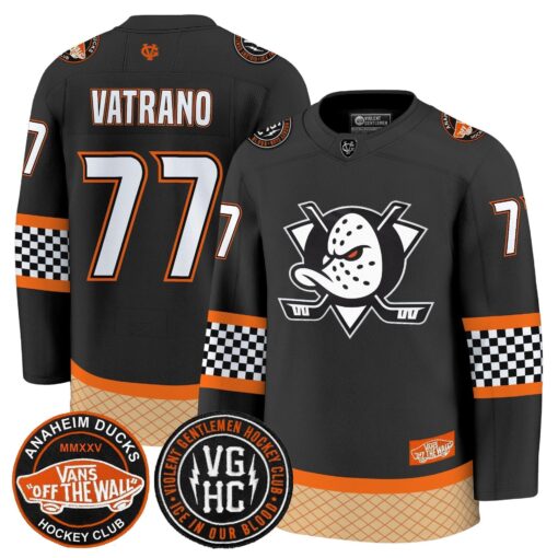 Men Anaheim Ducks Checkerboard 2025 Premium Jersey - All Stitched - Image 12