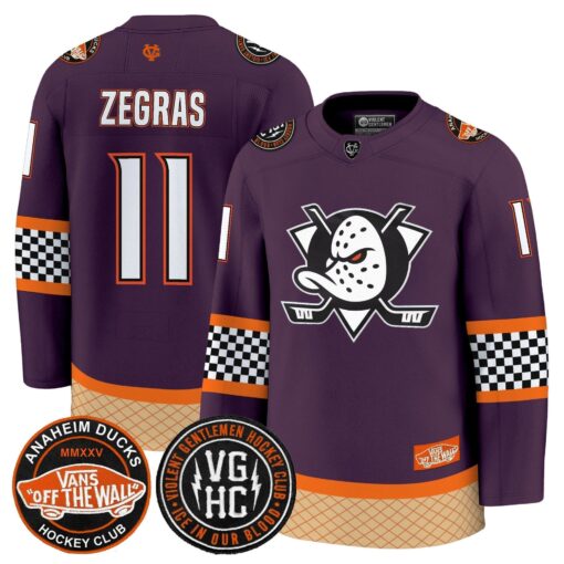 Men Anaheim Ducks Checkerboard 2025 Premium Jersey - All Stitched - Image 16