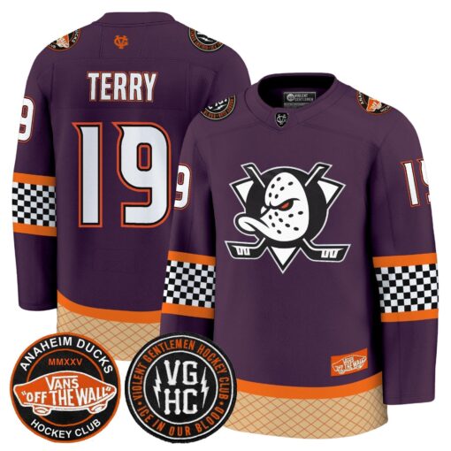 Men Anaheim Ducks Checkerboard 2025 Premium Jersey - All Stitched - Image 11