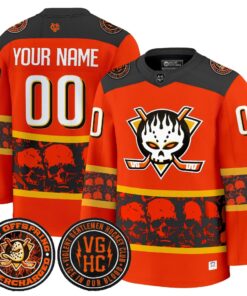 Alternative view of Anaheim Ducks Offspring 2025 Premium Custom Jersey - All Stitched