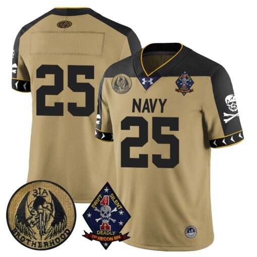 Navy Midshipmen Lacrosse Jolly Rogers Vapor Limited Jersey - All Stitched - Image 33