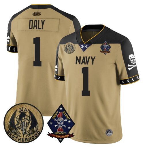 Navy Midshipmen Lacrosse Jolly Rogers Vapor Limited Jersey - All Stitched - Image 34