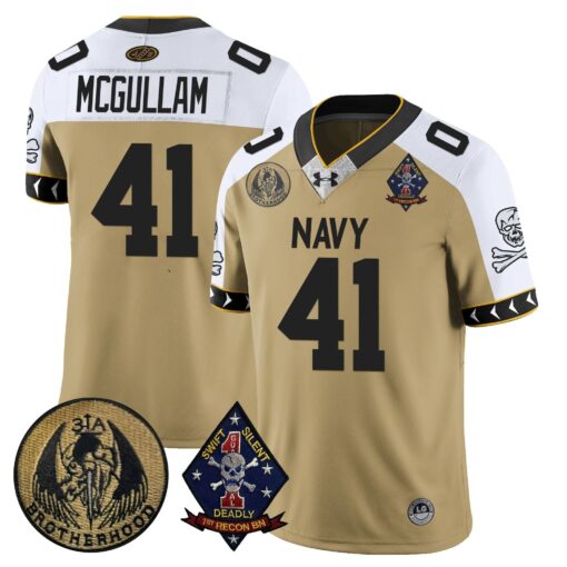 Navy Midshipmen Lacrosse Jolly Rogers Vapor Limited Jersey - All Stitched - Image 11