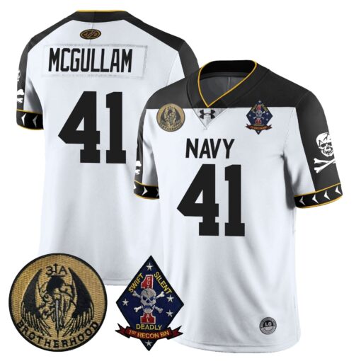 Navy Midshipmen Lacrosse Jolly Rogers Vapor Limited Jersey - All Stitched - Image 19