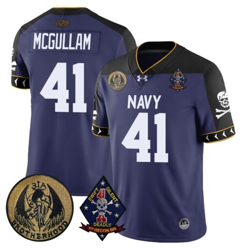 Navy Midshipmen Lacrosse Jolly Rogers Vapor Limited Jersey - All Stitched - Image 27