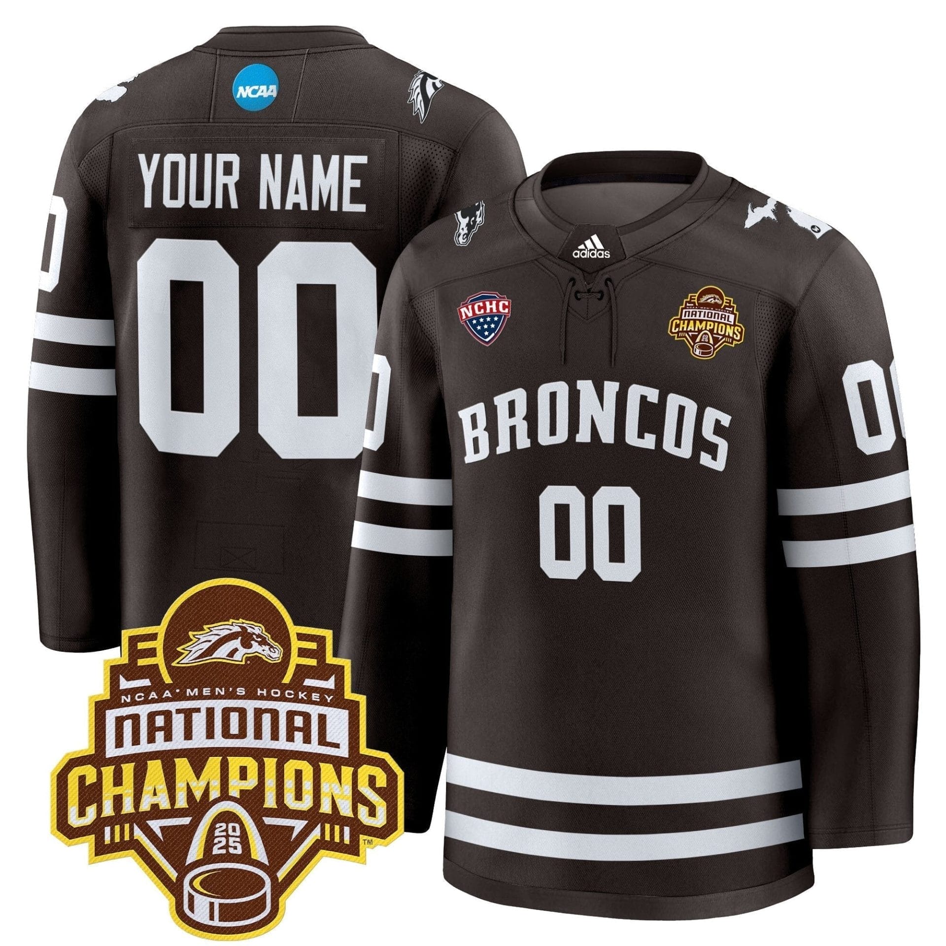 Western Michigan Broncos 2025 National Champions Patch Premium Custom Jersey - All Stitched - Image 2
