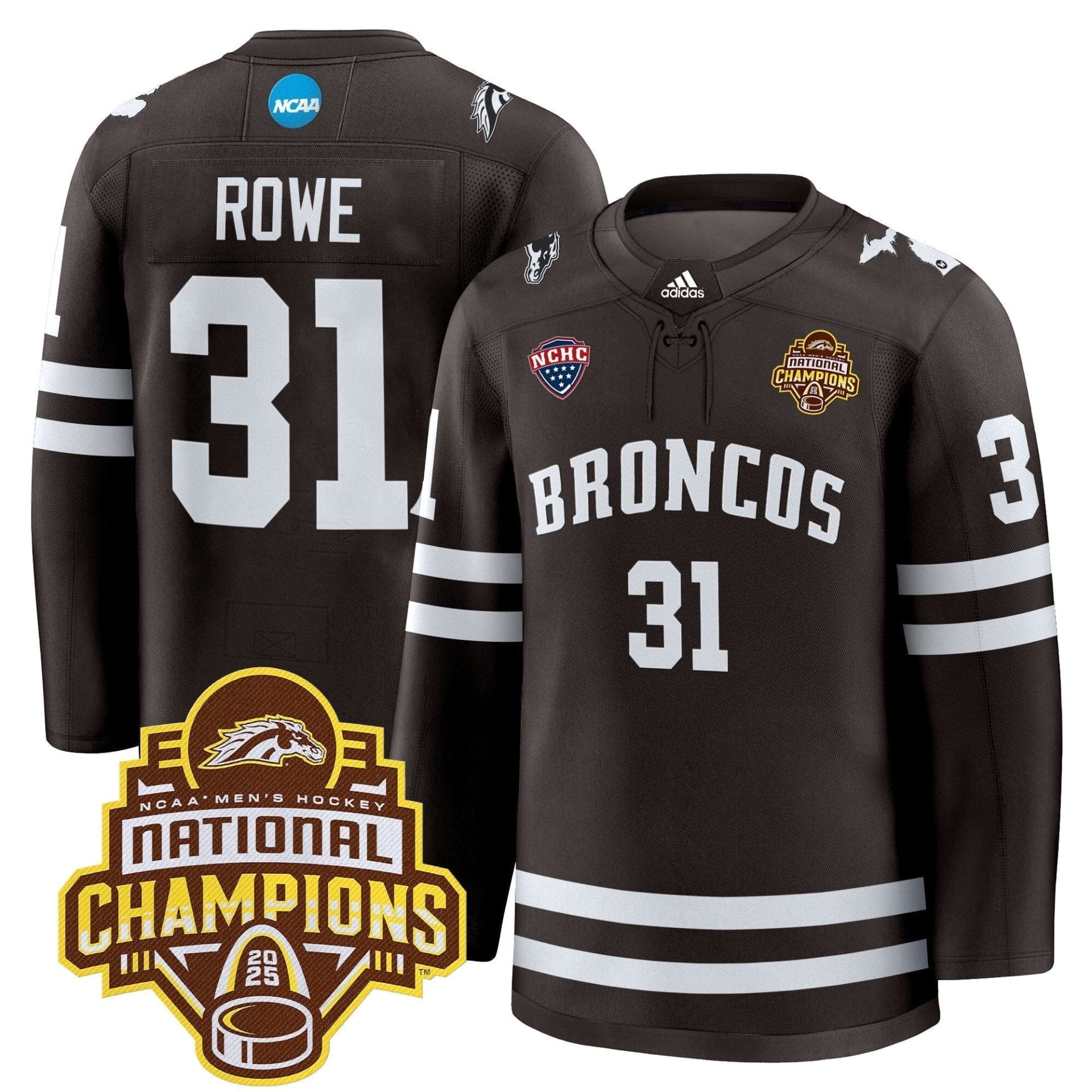 Men Western Michigan Broncos 2025 National Champions Patch Premium Jersey - All Stitched - Image 5