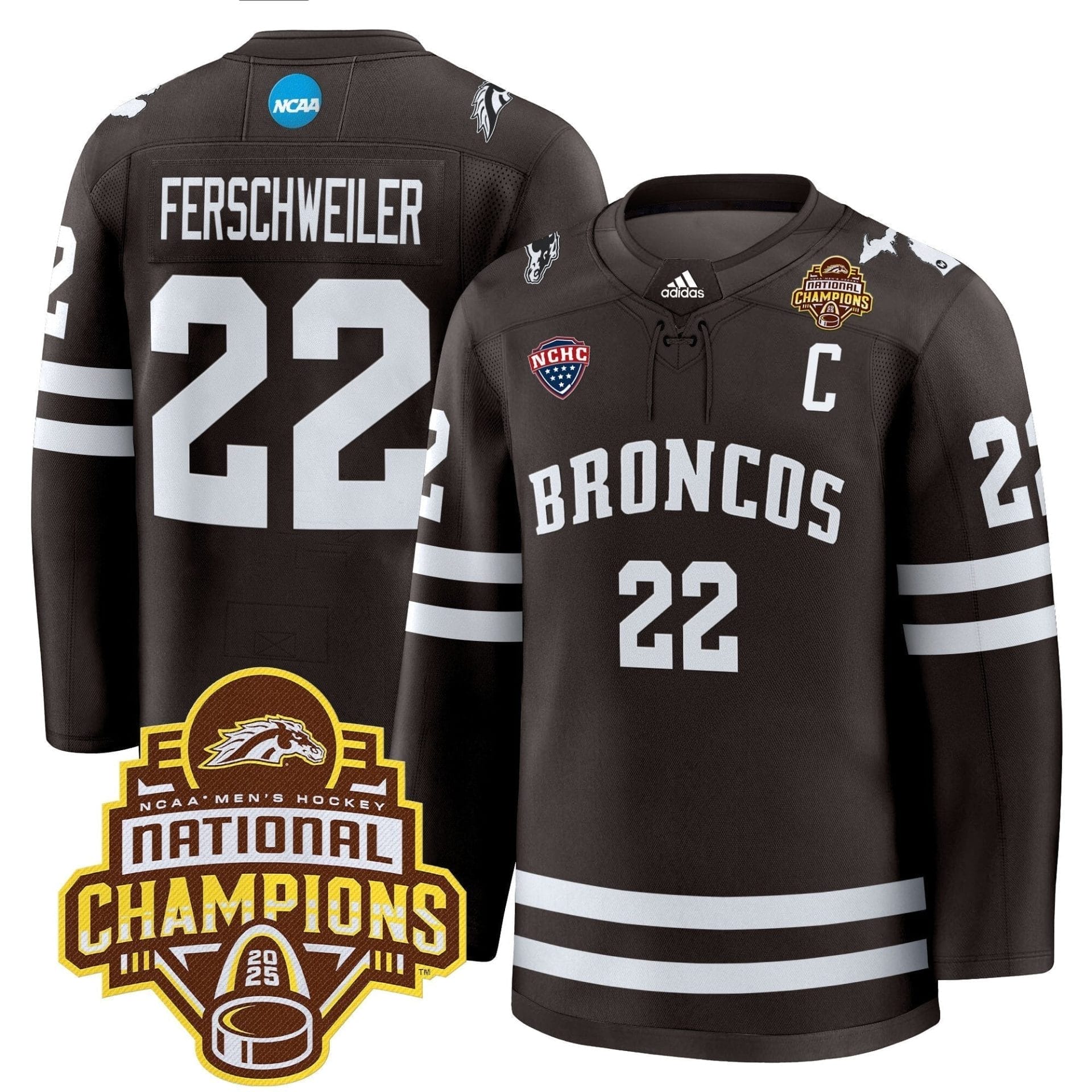 Men Western Michigan Broncos 2025 National Champions Patch Premium Jersey - All Stitched - Image 4
