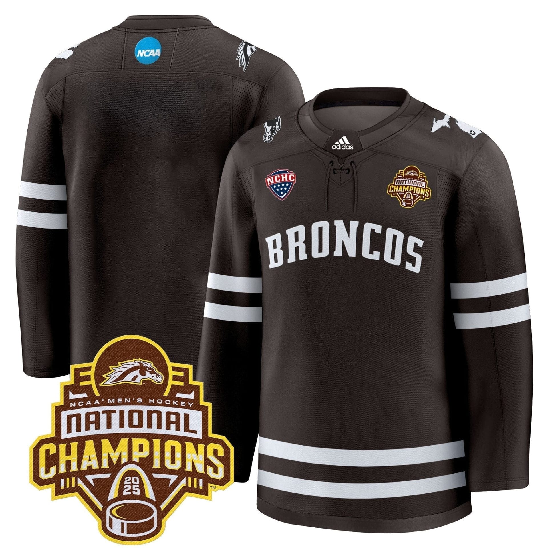 Men Western Michigan Broncos 2025 National Champions Patch Premium Jersey - All Stitched - Image 8