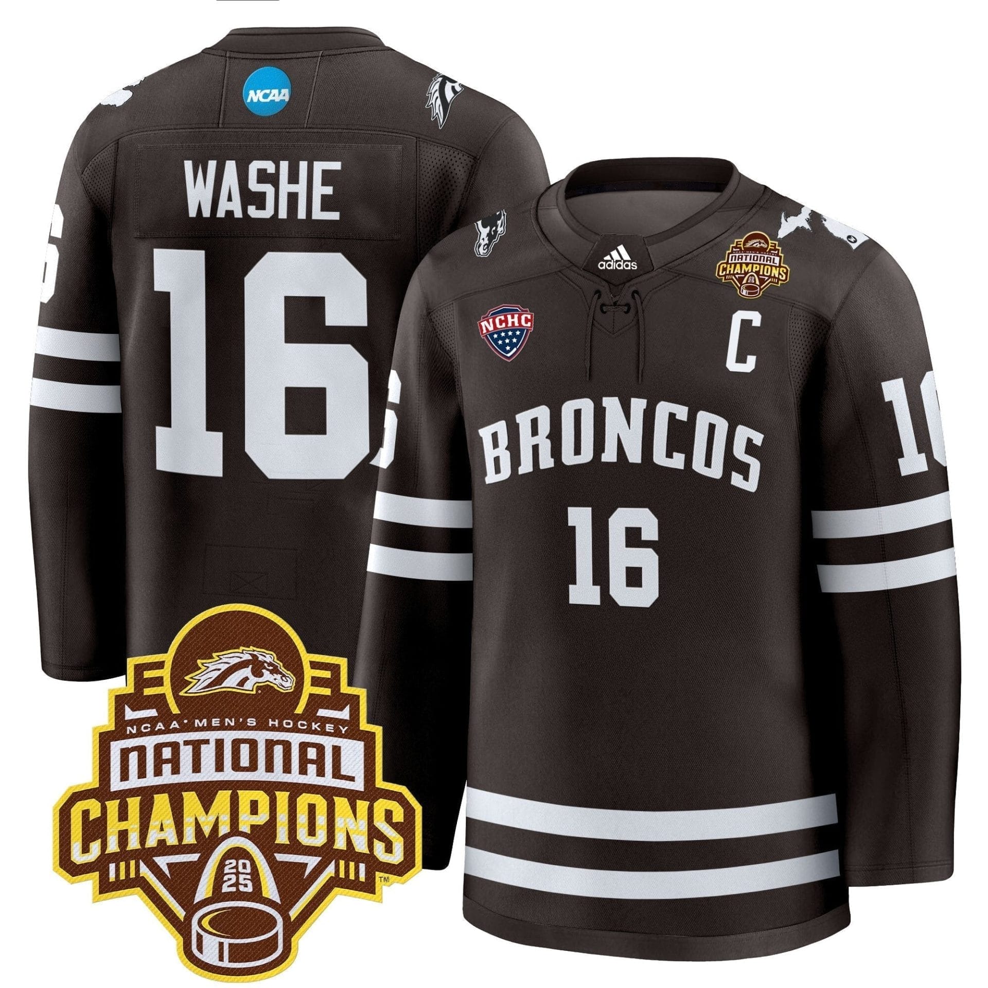 Men Western Michigan Broncos 2025 National Champions Patch Premium Jersey - All Stitched - Image 2