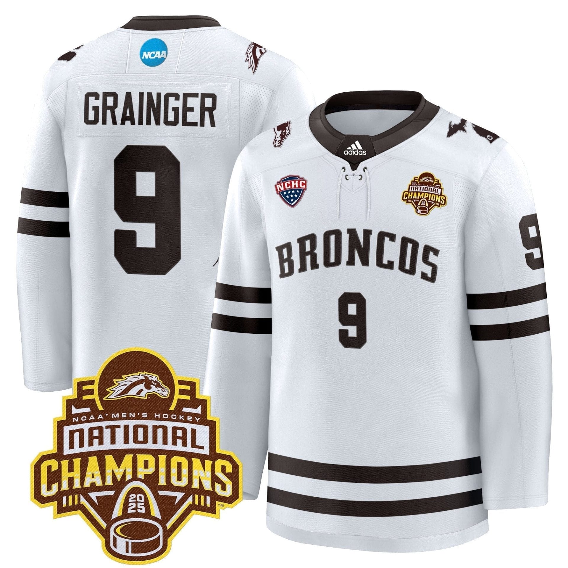 Men Western Michigan Broncos 2025 National Champions Patch Premium Jersey - All Stitched - Image 22