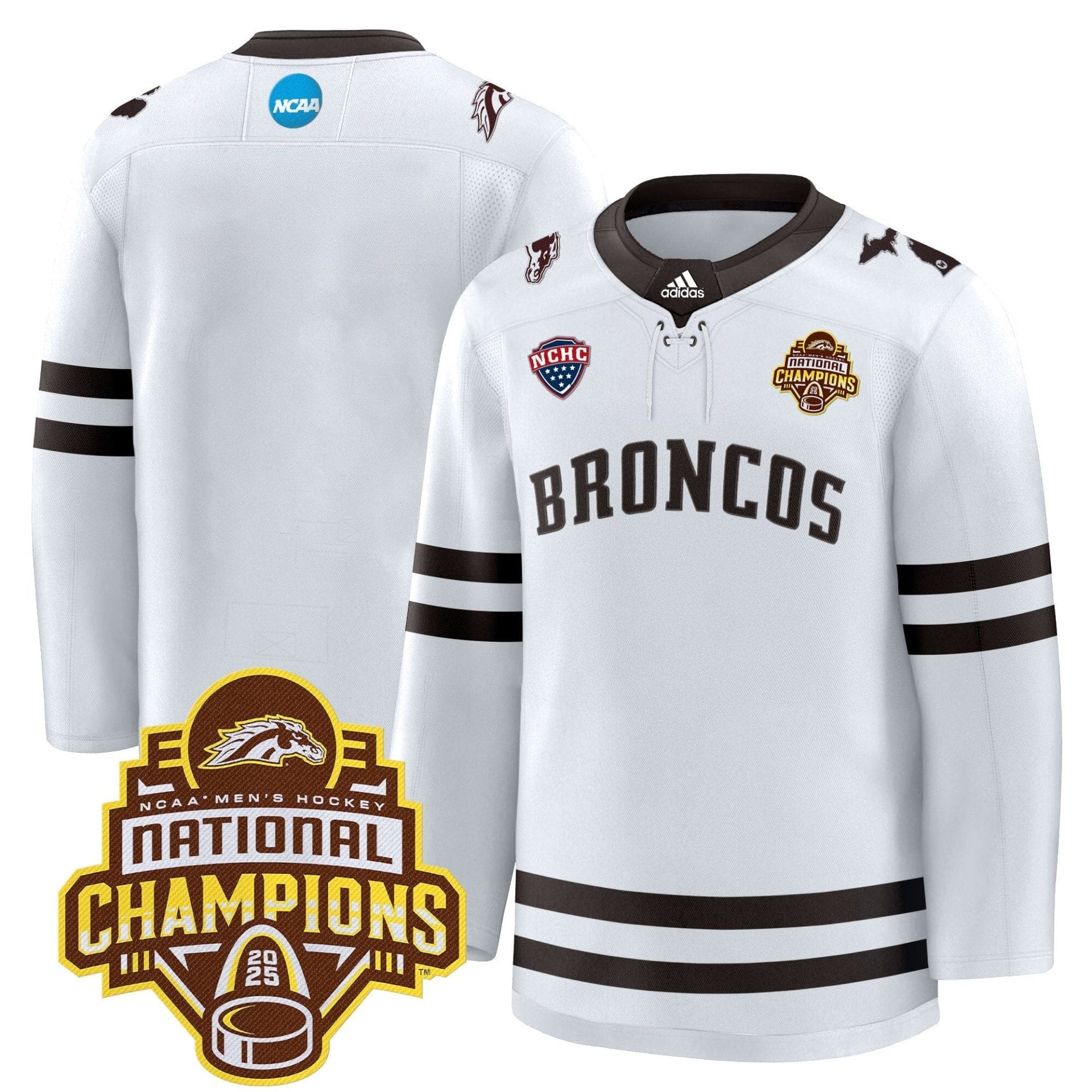 Men Western Michigan Broncos 2025 National Champions Patch Premium Jersey - All Stitched - Image 24
