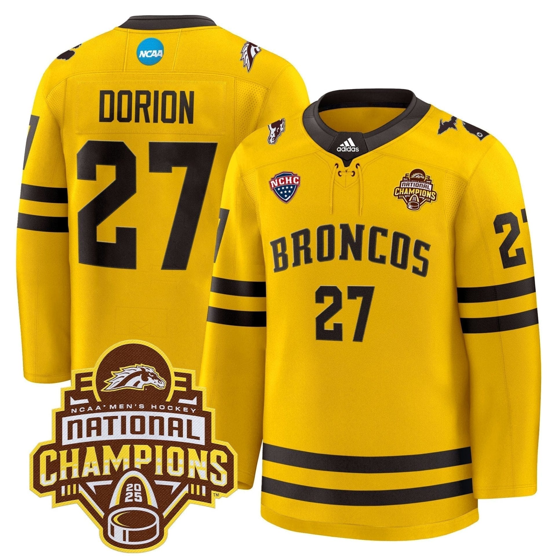Men Western Michigan Broncos 2025 National Champions Patch Premium Jersey - All Stitched - Image 11