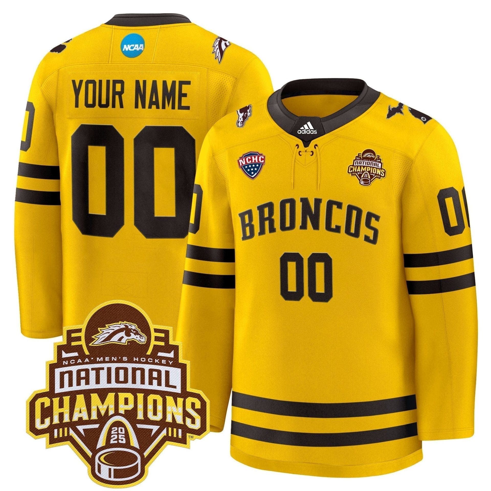Western Michigan Broncos 2025 National Champions Patch Premium Custom Jersey - All Stitched - Image 3