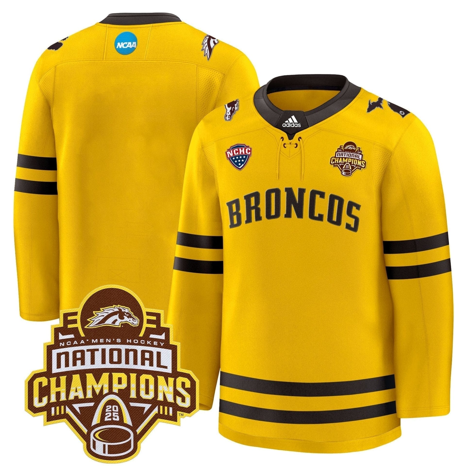 Men Western Michigan Broncos 2025 National Champions Patch Premium Jersey - All Stitched - Image 17