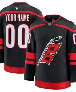 Alternative view of Carolina Hurricanes 2025 - 26 Premium Custom Jersey - All Stitched