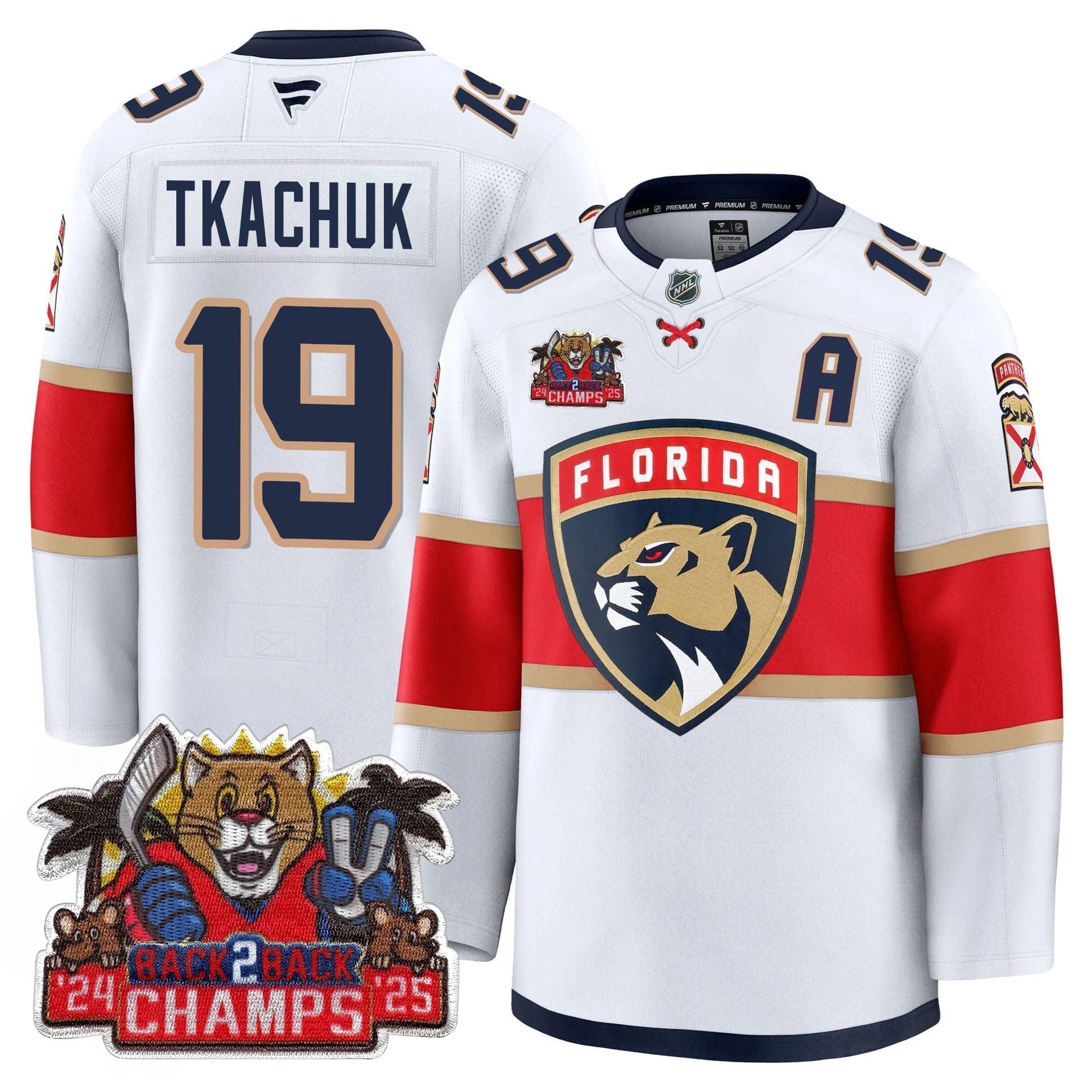 Florida Panthers 2025 Stanley Cup B2B Champions Jersey - All Stitched - Image 17