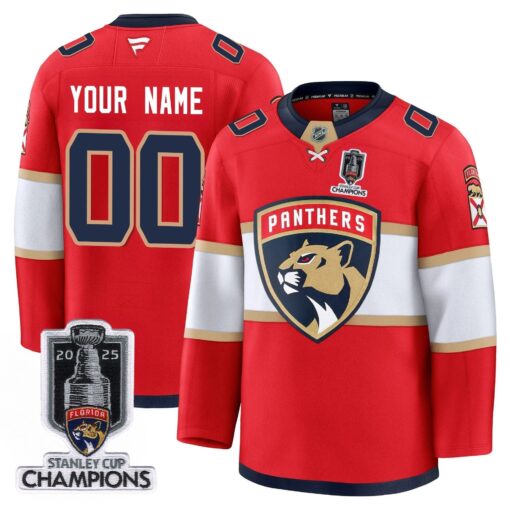Florida Panthers 2025 Stanley Cup Champions Custom Jersey - All Stitched - Image 3