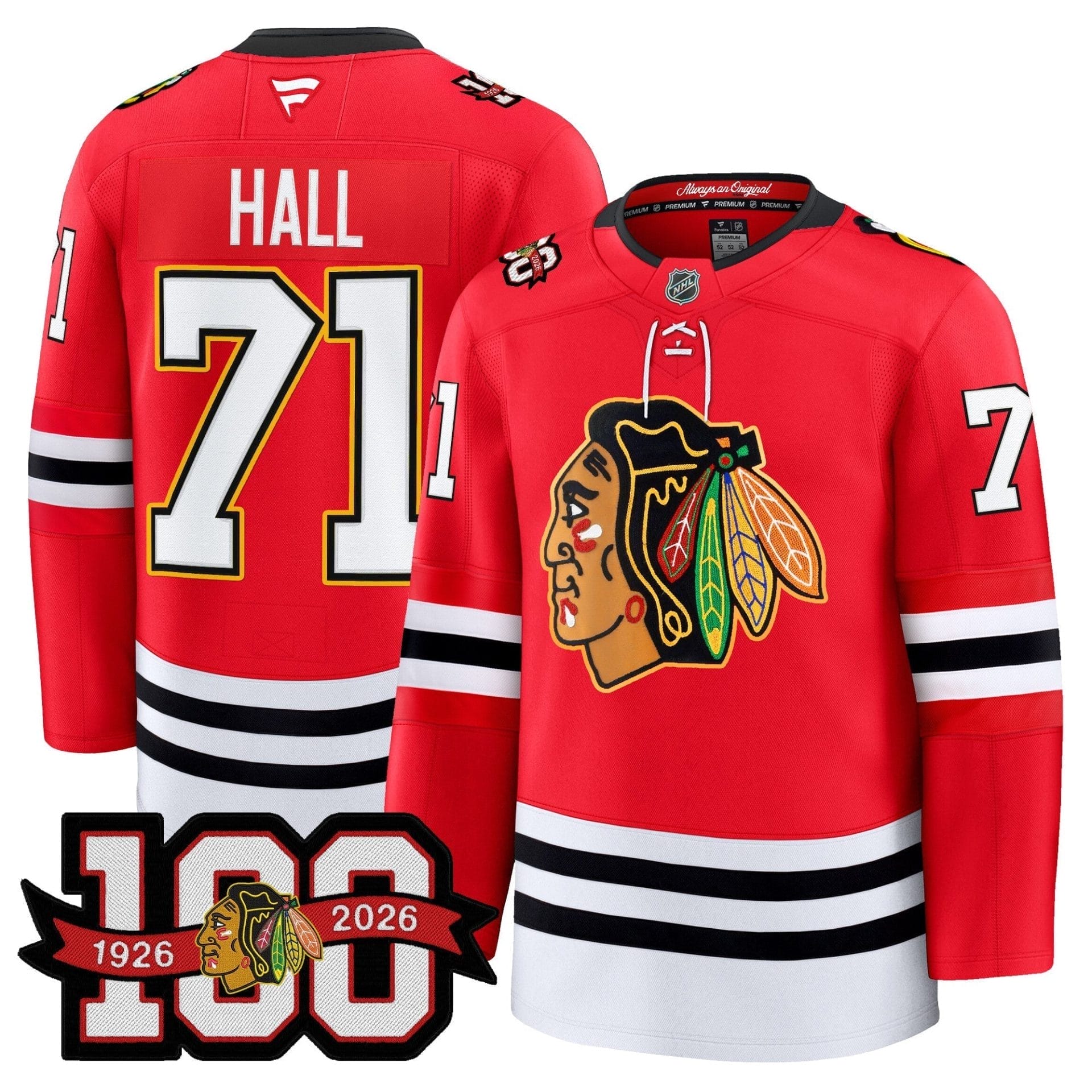 Chicago Blackhawks 100th Anniversary Premium Jersey - All Stitched - Image 19