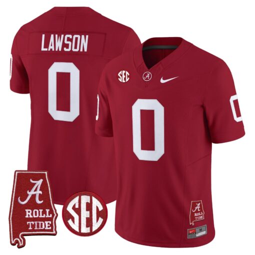 Alabama Crimson Tide Throwback Vapor Limited Jersey - Alabama Map - All Stitched - Image 14