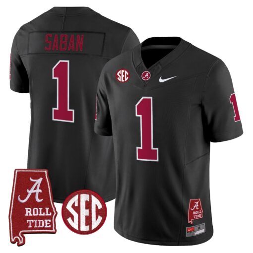 Alabama Crimson Tide Throwback Vapor Limited Jersey - Alabama Map - All Stitched - Image 25