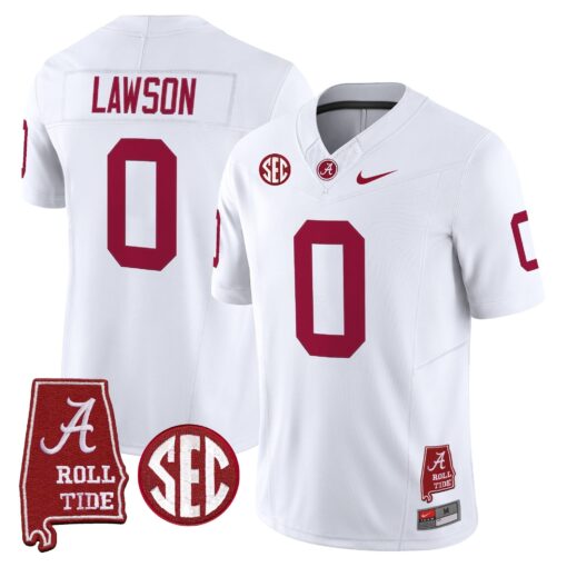 Alabama Crimson Tide Throwback Vapor Limited Jersey - Alabama Map - All Stitched - Image 31