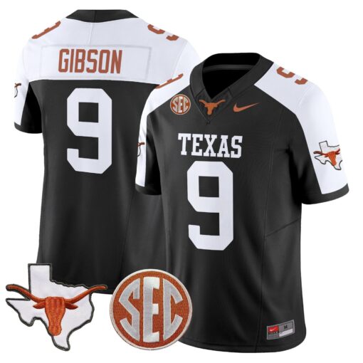 Texas Longhorns 2025 State Map & SEC Patch Vapor Limited Jersey - All Stitched - Image 25