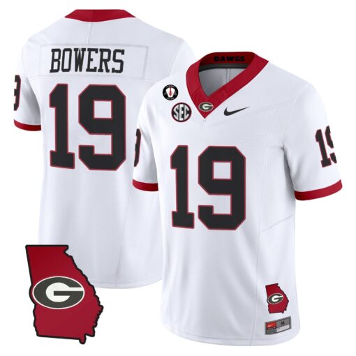 Georgia Bulldogs 2025 Georgia Map & Vince Dooley Patch Vapor Limited Jersey - All Stitched - Image 42