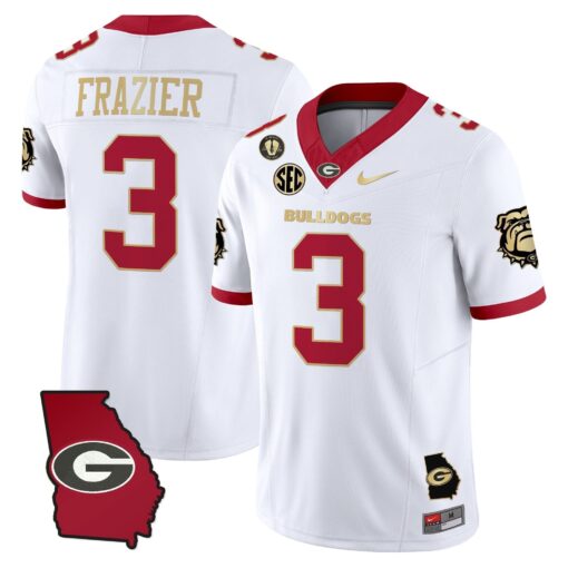 Georgia Bulldogs 2025 Georgia Map & Vince Dooley Patch Vapor Limited Jersey - All Stitched - Image 13