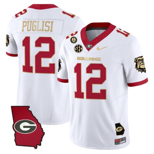 Georgia Bulldogs 2025 Georgia Map & Vince Dooley Patch Vapor Limited Jersey - All Stitched - Image 11