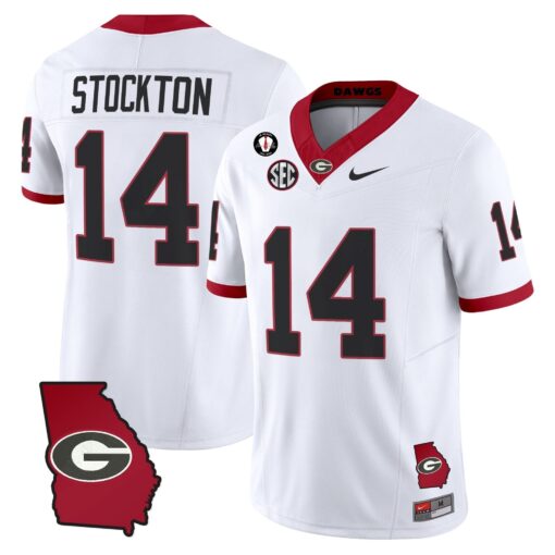 Georgia Bulldogs 2025 Georgia Map & Vince Dooley Patch Vapor Limited Jersey - All Stitched - Image 36