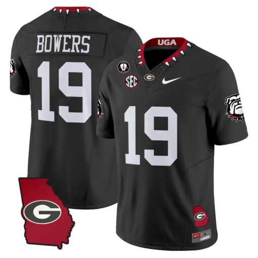 Georgia Bulldogs 2025 Georgia Map & Vince Dooley Patch Vapor Limited Jersey - All Stitched - Image 33