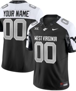 Alternative view of Custom West Virginia Mountaineers Jersey 2025 Coal Rush Vapor Limited All Stitched