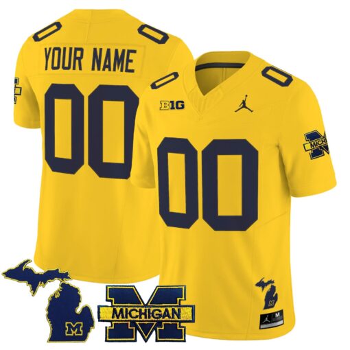 Custom Michigan Wolverines Jersey Name, Number  2025 Vapor Limited All Stitched - Image 4