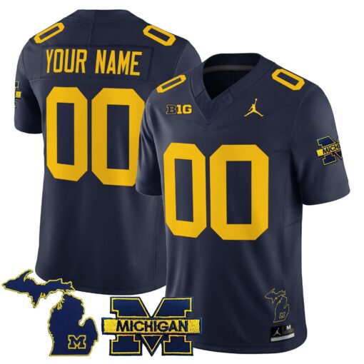 Custom Michigan Wolverines Jersey Name, Number  2025 Vapor Limited All Stitched - Image 3