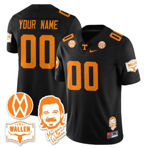 Custom Tennessee Volunteers Jersey Name, Number Morgan Wallen 2025 All Stitched