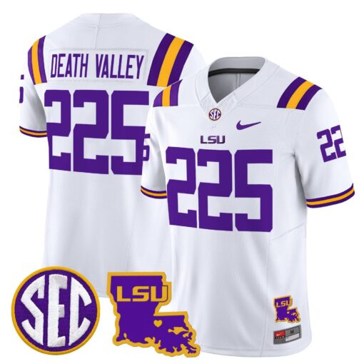 LSU Tigers 2025 Louisiana Patch Vapor Limited Jersey - All Stitched - Image 4