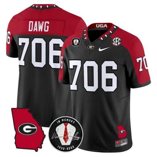 Georgia Bulldogs 2025 Color Sleeves Vapor Limited Jersey - All Stitched - Image 4