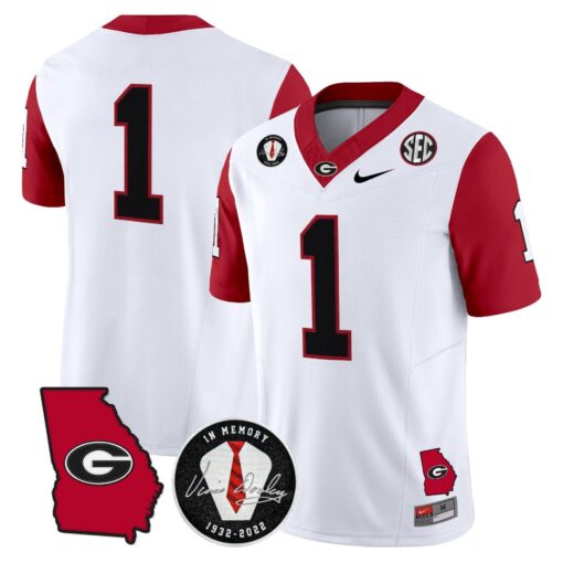 Georgia Bulldogs 2025 Color Sleeves Vapor Limited Jersey - All Stitched - Image 19