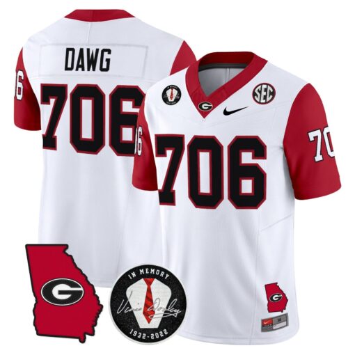 Georgia Bulldogs 2025 Color Sleeves Vapor Limited Jersey - All Stitched - Image 11