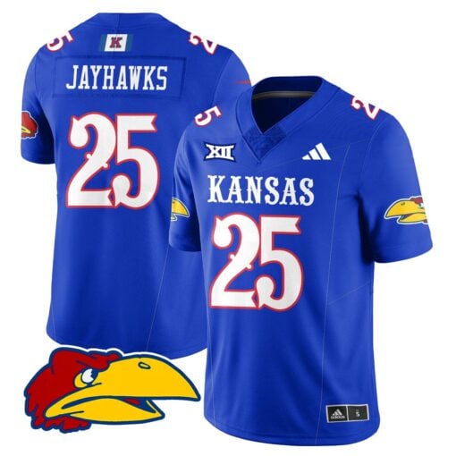 Kansas Jayhawks Football 2025 Limited Jersey - All Stitched - Image 16