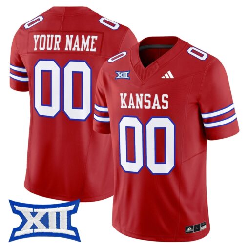 Custom Kansas Jayhawks Jersey Name, Number 2025 Vapor Limited All Stitched - Image 3