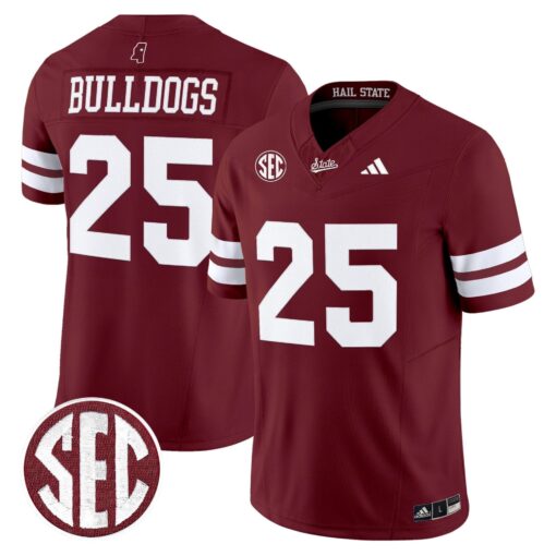 Mississippi State Bulldogs 'Dark Mode' Vapor Limited Jersey - All Stitched - Image 32