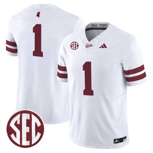 Mississippi State Bulldogs 'Dark Mode' Vapor Limited Jersey - All Stitched - Image 40